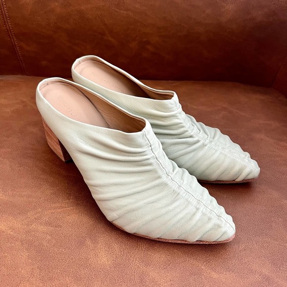 Lovely Huma Blanco mules, organic shaped elegance - Picture 5 of 10